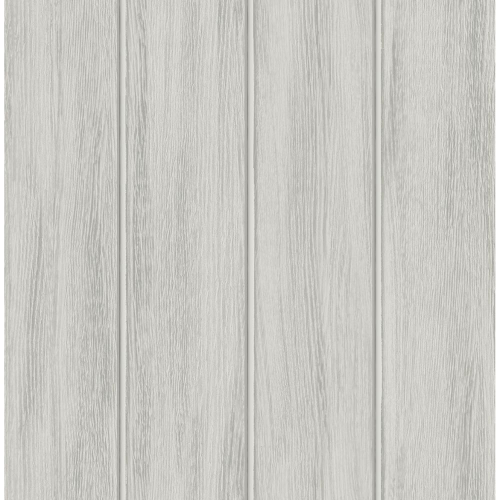 NextWall NW39906 Wood Panel Wallpaper in Grey